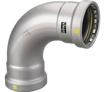 VIEGA Viega 28605 MegaPressG 3 inch 90 Degree Elbow Press Connection Zinc-Nickel Coated