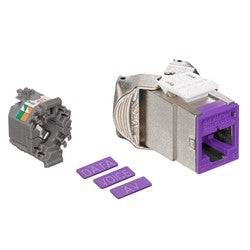 LEVITON LEVITON 61SJK-RP6 Atlas-X1 Cat 6 Shielded QuickPort Connector Purple