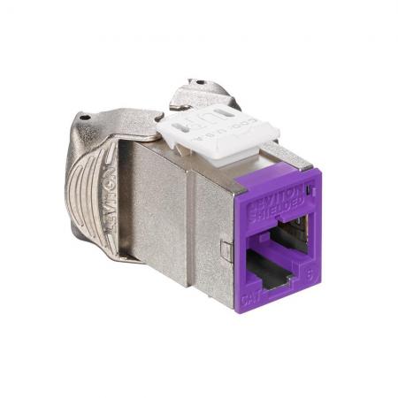 LEVITON LEVITON 61SJK-RP6 Atlas-X1 Cat 6 Shielded QuickPort Connector Purple