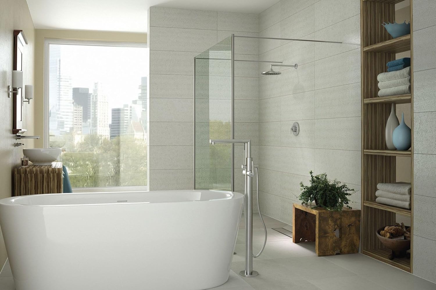 MOEN Moen TS50100 Freestanding Tub Filler Floor Mounting Bracket Transitional Unfinished