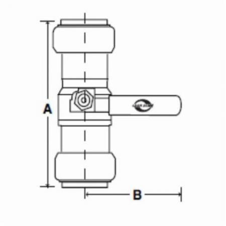 SHARKBITE SharkBite 22223-0000LF 1 Inch Lead-Free Brass Ball Valve Full Port 200 psi Push-to-Connect