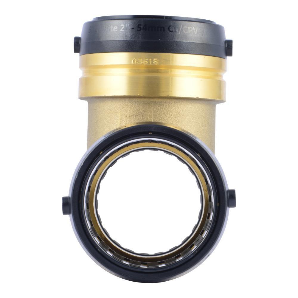 SHARKBITE SharkBite UXL0354 2 Inch Slip Tee Brass Push-to-Connect Plumbing Fitting