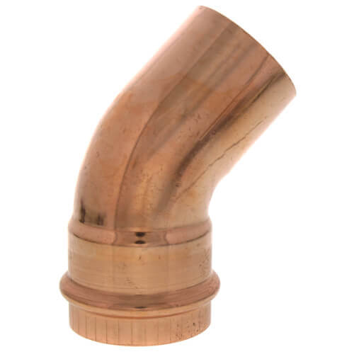 VIEGA Viega 20678 ProPress Zero Lead Copper XL-C 45-Degree Elbow with 4-Inch FTG x P