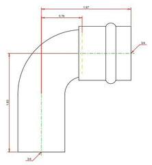 VIEGA Viega 77052 ProPress Copper 90 Degree Street Elbow (Size 3/4 Inch) - Replacement 77352