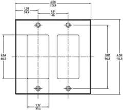Leviton 004-80409-00E Wallplate 2 Decora Black