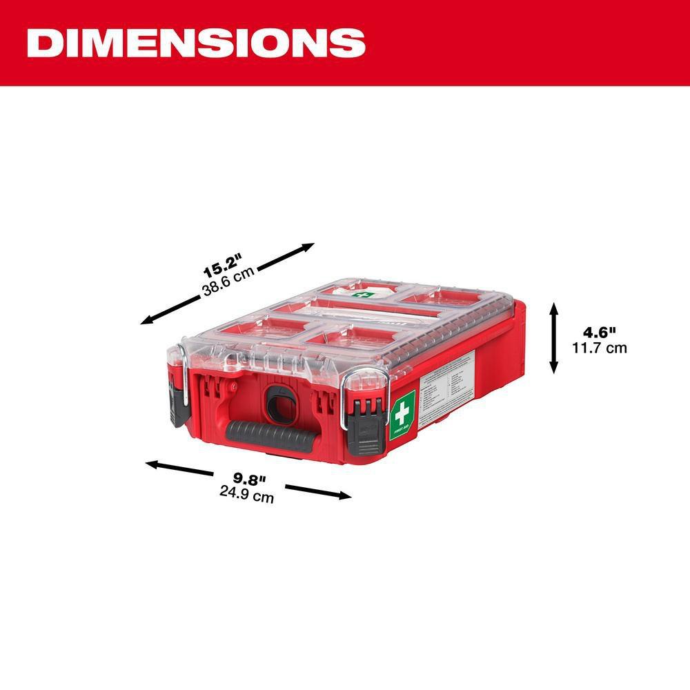 MILWAUKEE Milwaukee 48-73-8435C PACKOUT Compact First Aid Kit - 79-Piece Essential Medical Supplies