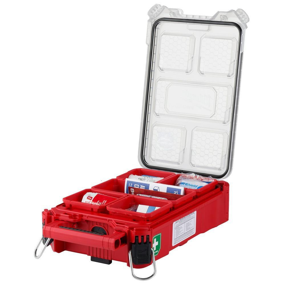 MILWAUKEE Milwaukee 48-73-8435C PACKOUT Compact First Aid Kit - 79-Piece Essential Medical Supplies