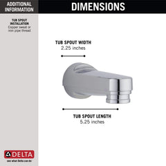 DELTA FAUCET DELTA FAUCET RP17453 TUB SPOUT ONE SIZE CHROME RP17453