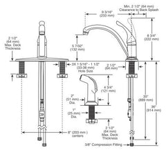 DELTA FAUCET Delta Faucet 440-SS-DST Single Handle Kitchen Faucet with Side Sprayer, Brilliance Stainless, 1.8 GPM