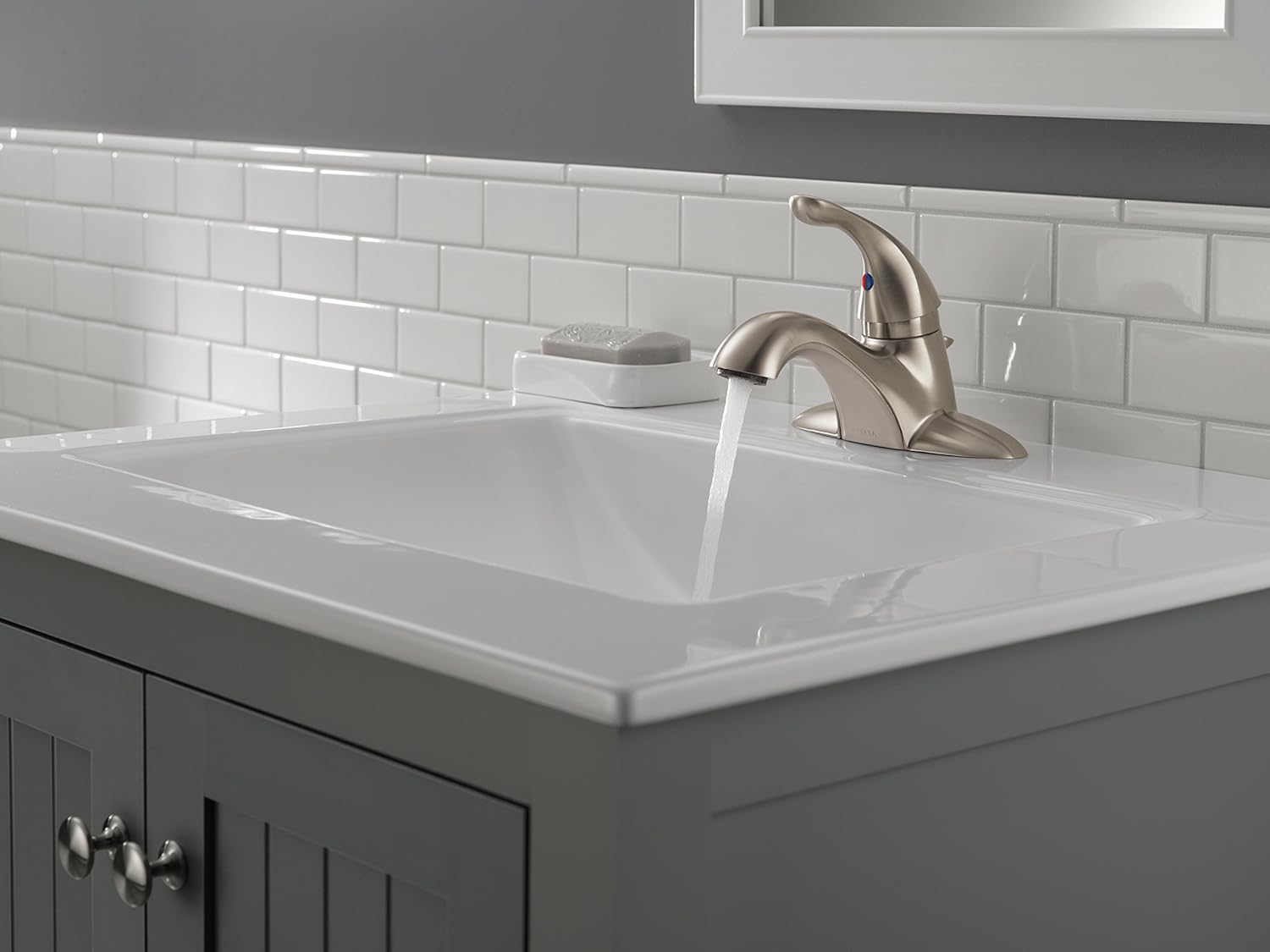 DELTA FAUCET Delta Faucet 520-SSMPU-DST Classic Centerset Bathroom Faucet Stainless