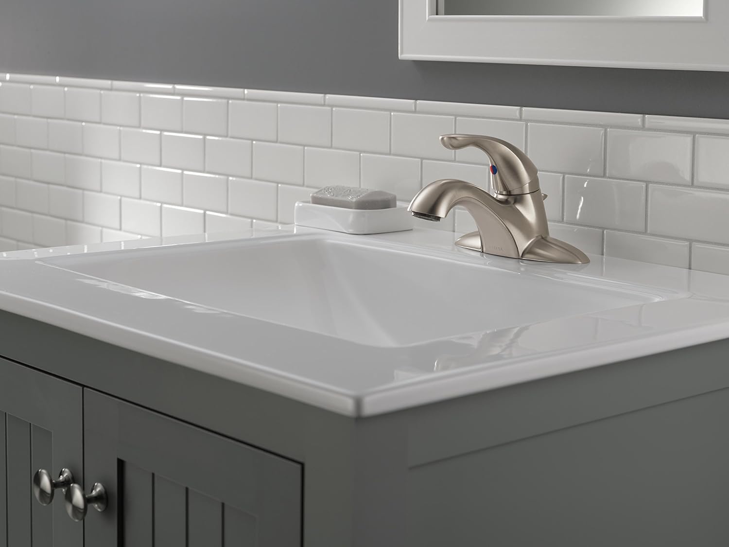 DELTA FAUCET Delta Faucet 520-SSMPU-DST Classic Centerset Bathroom Faucet Stainless