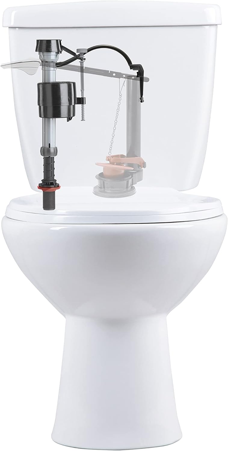 DANCO Fluidmaster 400A Anti-Siphon Universal Toilet Tank Fill Valve, 1 Pack, Black