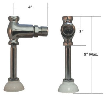 PRIER PRODUCTS Prier Products 190-0 Manual Flush Valve Chrome Plated Cast Brass For Urinals