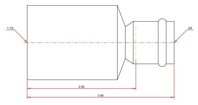 VIEGA Viega 14543 ProPress Copper Reducer 1-1/2-Inch by 3/4-Inch Fitting x Press 200 PSI