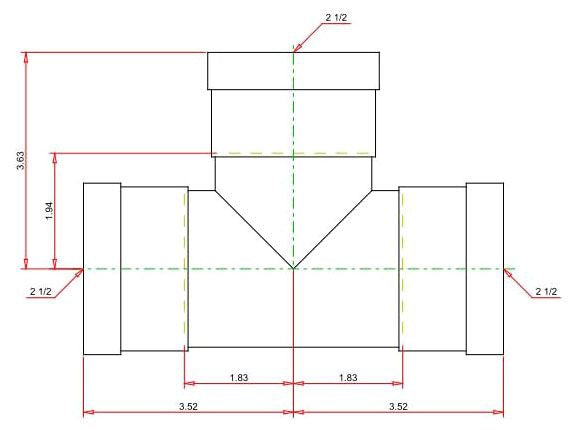 VIEGA Viega 20683 ProPress XL Tee 1 Pack Copper Replacement 20683