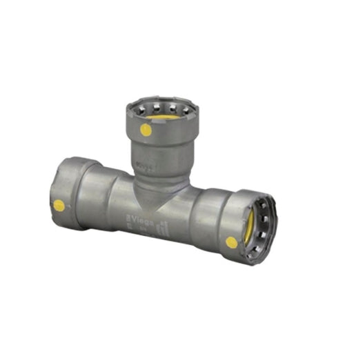 VIEGA Viega 25311 MegaPressG 1 Inch x 1 Inch x 1 Inch Carbon Steel Tee 125 PSI Zinc Nickel Plated