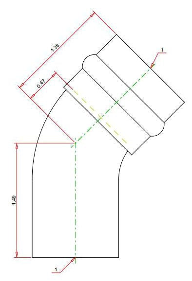 VIEGA Viega 77058 ProPress Copper 45 Degree Street Elbow 1 Inch Press Fitting