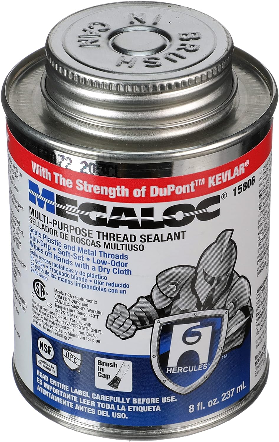 HERCULES Hercules 15806 Megaloc Multi-Purpose Thread Sealant 8 Oz