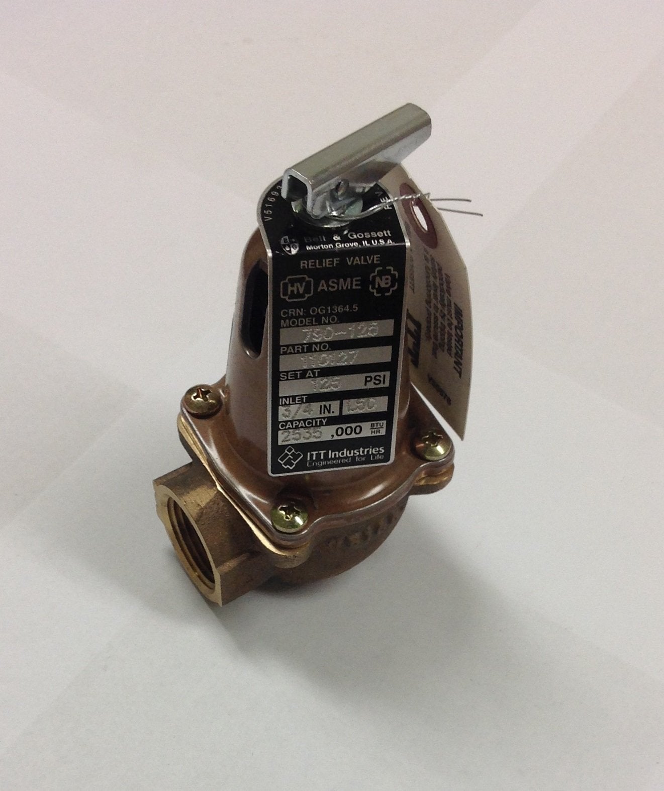 BELL & GOSSETT 110127 RELIEF VALVES