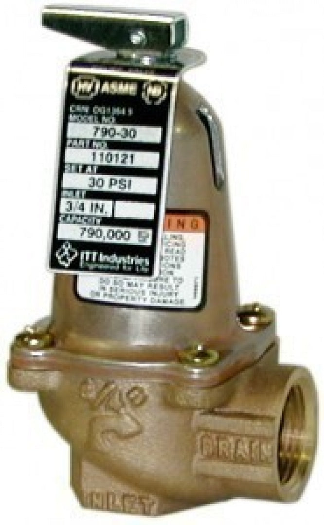 BELL & GOSSETT Bell & Gossett 110127 Safety Relief Valve 125 PSI Bronze Body