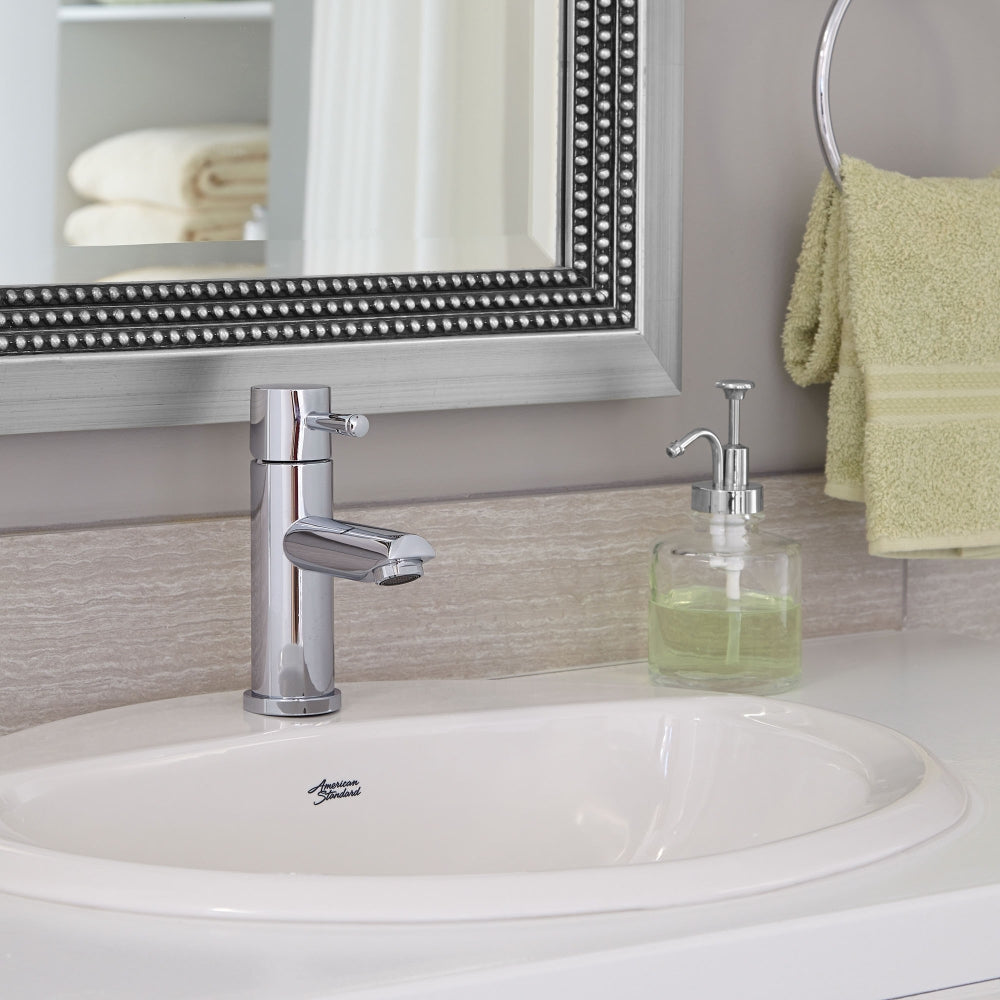 AMERICAN STANDARD American Standard 0475020.020 Aqualyn Oval Drop-In Bathroom Sink with 3 Faucet Holes White