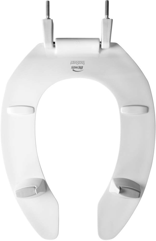 BEMIS Bemis 2L2155T000 Medic-Aid 2 Lift Raised Open Front Plastic Toilet Seat Elongated