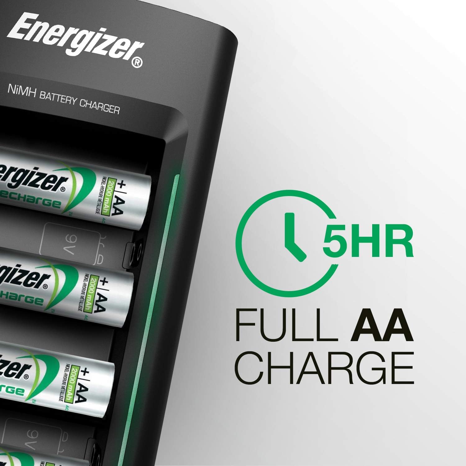ENERGIZER Energizer CHFC Rechargeable Battery Charger for C Cell, D Cell, AA, AAA, 9V Batteries