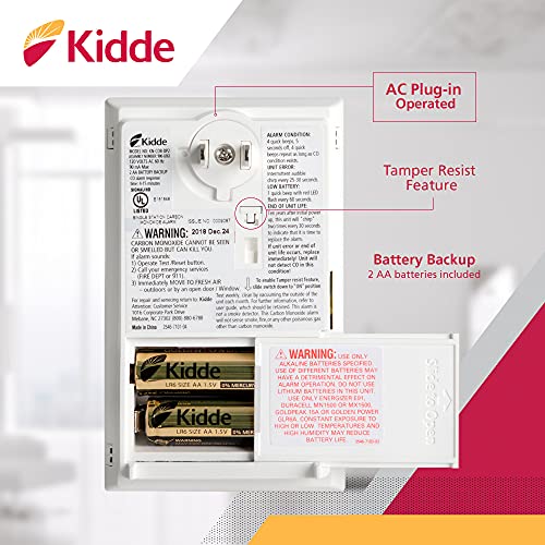 KIDDE Kidde KN-COB-DP2 Carbon Monoxide Alarm 120V AC with Electrochemical Sensor