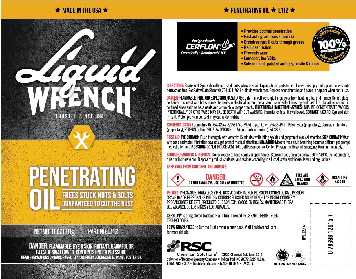 LIQUID WRENCH Liquid Wrench L112 Super Penetrant Spray - 11 oz Gray