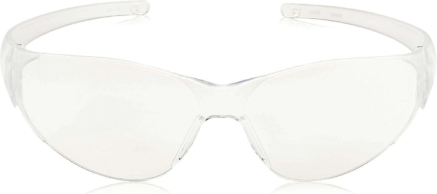 MCR SAFETY MCR CK110 Crews Checkmate Safety Glasses Clear Frame Clear Lens 1 Pair
