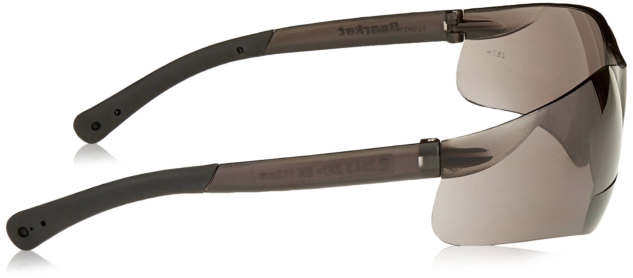 MCR SAFETY MCR Safety BKH25G BearKat Magnifier Polycarbonate 2.5 Diopter Gray Lens Safety Glasses with Non-Slip Hybrid Black Temple Sleeve (Pack of 2)
