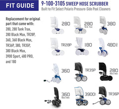 ZODIAC Polaris 9-100-3105 Sweep Hose Scrubber Replacement for 280, 360, 380, 3900 SPORT, TR28P
