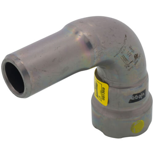 VIEGA Viega 26051 MegaPressG 6616.1 Street Elbow 90 1/2 inch x 1/2 inch Press x FTG Zinc-Nickel Coated Carbon Steel