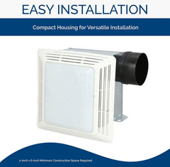 BROAN-NUTONE Broan-NuTone 678 Ventilation Fan and Light Combo 100 Watts 50 CFM White