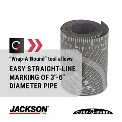 Jackson Safety 14752 Pipe Measure Tool Wrap Around Tape Flex Angle Measuring Medium 3 to 6 Diameter