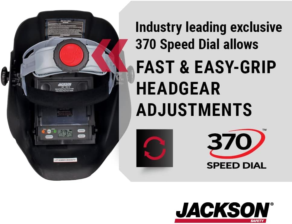 JACKSON SAFETY Jackson Safety 46131 Insight Digital Variable ADF Welding Helmet SH10 Black 3.93 in W 2.36 in L