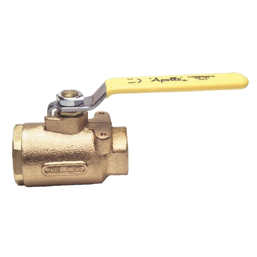 APOLLO VALVES Apollo Valves 7710401 77-100 Series 3/4 Inch Bronze Full Port FNPT 600 Ball Valve