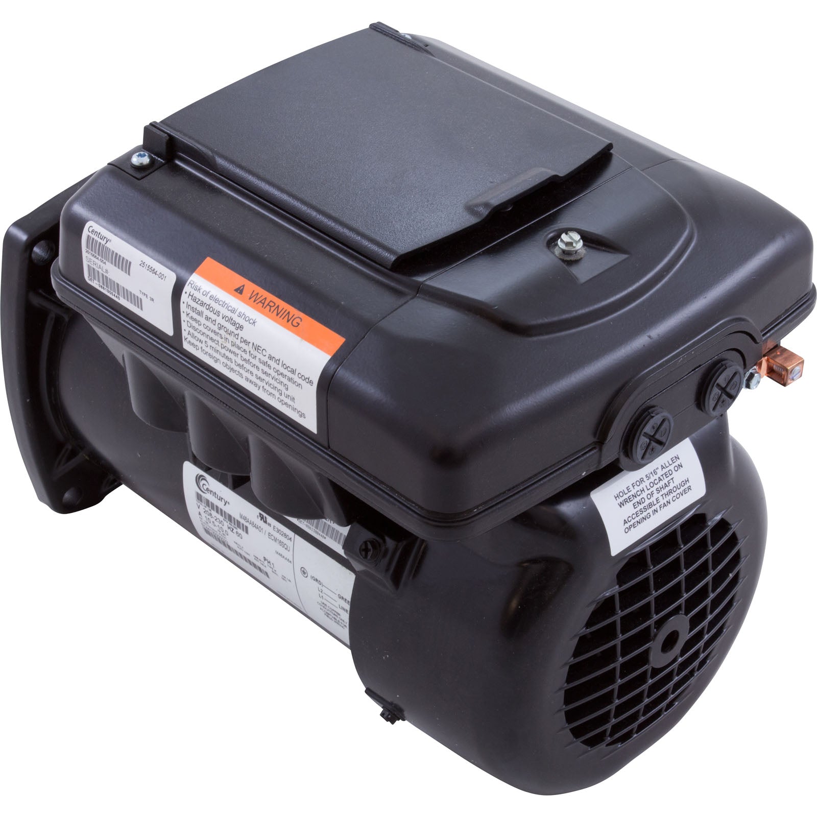 CENTURY MOTORS Century ECM16SQU Vgreen 1.65HP Motor 3450Rpm