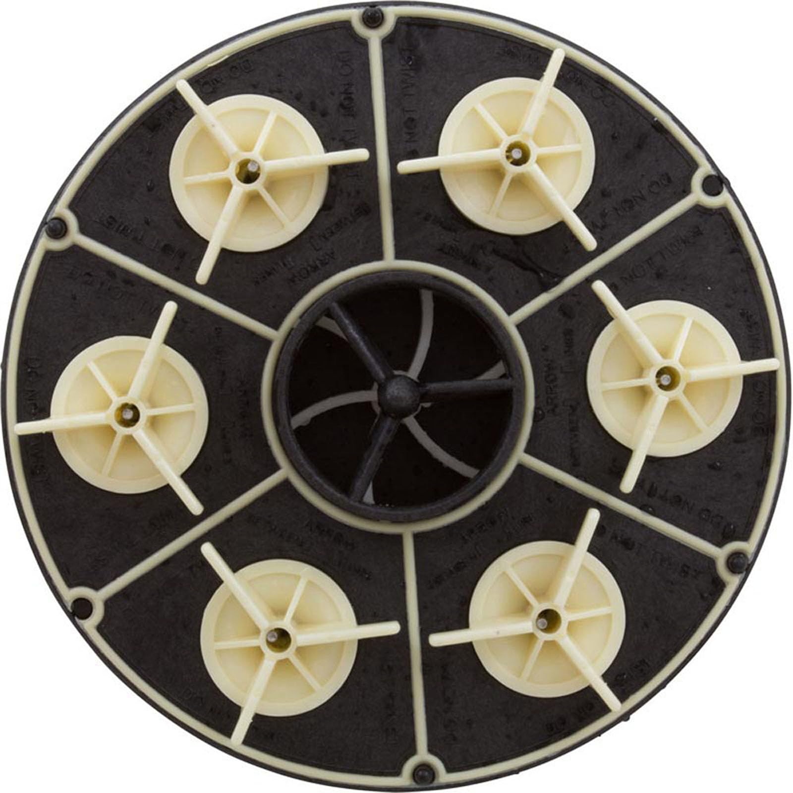PARAMOUNT Paramount 004-302-4408-00 In-Floor Water Valve 6 Port Module With Valve Shell O-Ring - Black