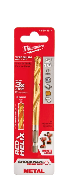 MILWAUKEE Milwaukee 48-89-4617 Shockwave Impact Duty Titanium Drill Bit 5/16 Inch