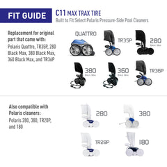 ZODIAC Polaris C11 MaxTrax Tire Black Replacement