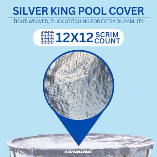 SWIMLINE Swimline PCO142036 Super Deluxe Winter Pool Cover 16' x 32' Oval Silver/Black 20' x 36'
