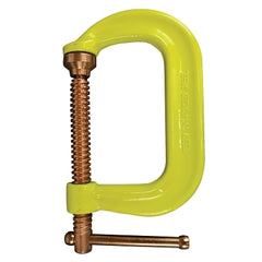 Bessey CDF408CHV Drop Forged 8 in. x 5 in. Throat Depth Clamp, High Visibility Frame, Copper Plated Spindle