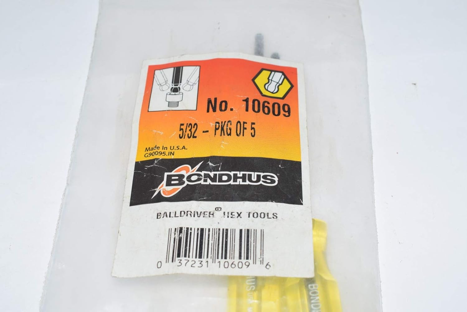 BONDHUS Bondhus 10609 Ball End Screwdriver 5/32 Inch 7.9 Inch Long