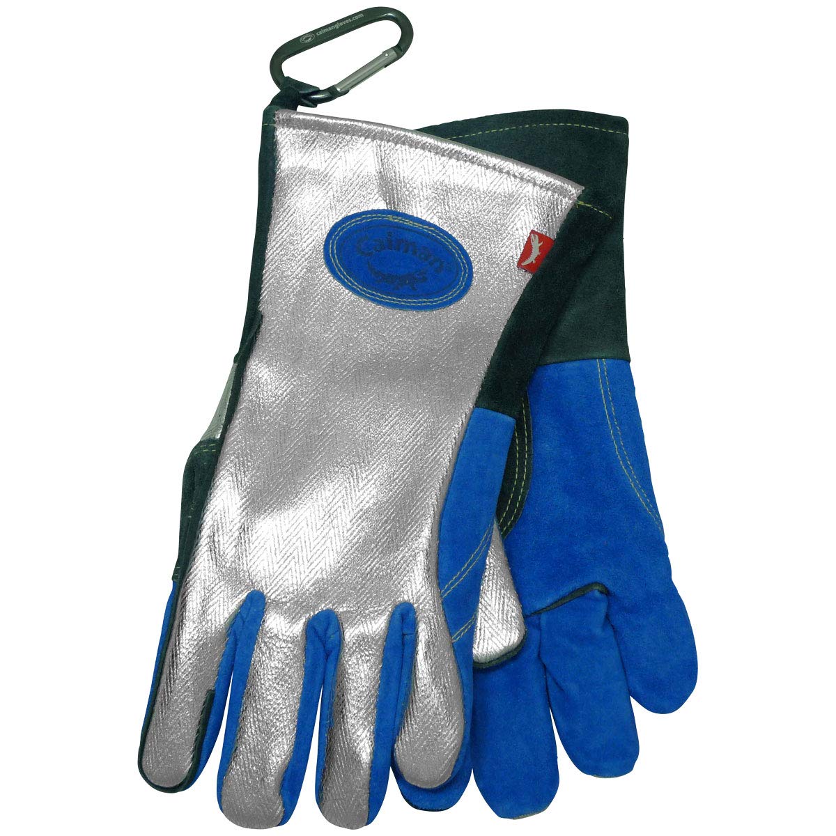 CAIMAN Caiman 1524 Premium Split Cowhide MIG/Stick Welding Gloves, Aluminized Rayon Back, Wool Lining