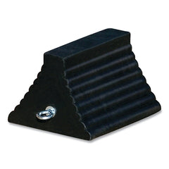 CHECKERS Checkers RC815 General Purpose Rubber Wheel Chock Up to 32 in Tires Black Includes Eye Bolt