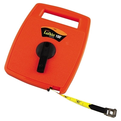 CRESCENT Crescent Lufkin 706D Hi-Viz Linear Measuring Tape 1/2 inch x 100 ft SAE Single Sided Orange