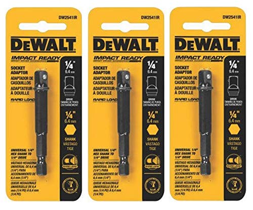 DEWALT Dewalt DW2541IR 1/4-Inch Hex To 1/4-Inch Square Impact Ready Socket Adaptor