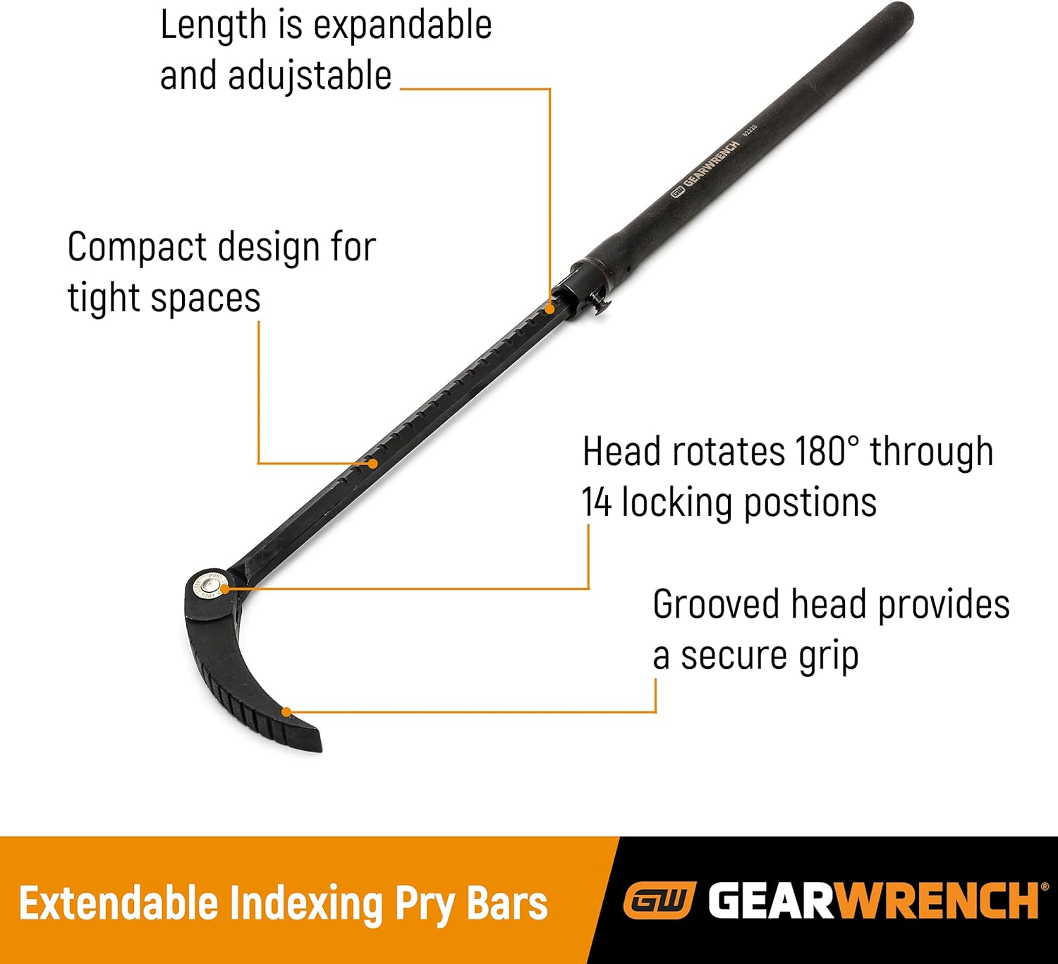 GEARWRENCH GearWrench 82220 33 Inch Extendable Indexing Pry Bar