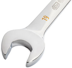 Gearwrench 86919 19mm 4 Degree Swing Arch 12 Point Ratcheting Combination Wrench